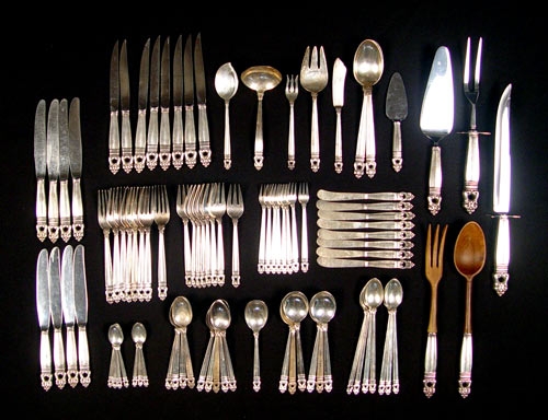 Appraisal: INTERNATIONAL ROYAL DANISH STERLING FLATWARE SET piece by International Sterling