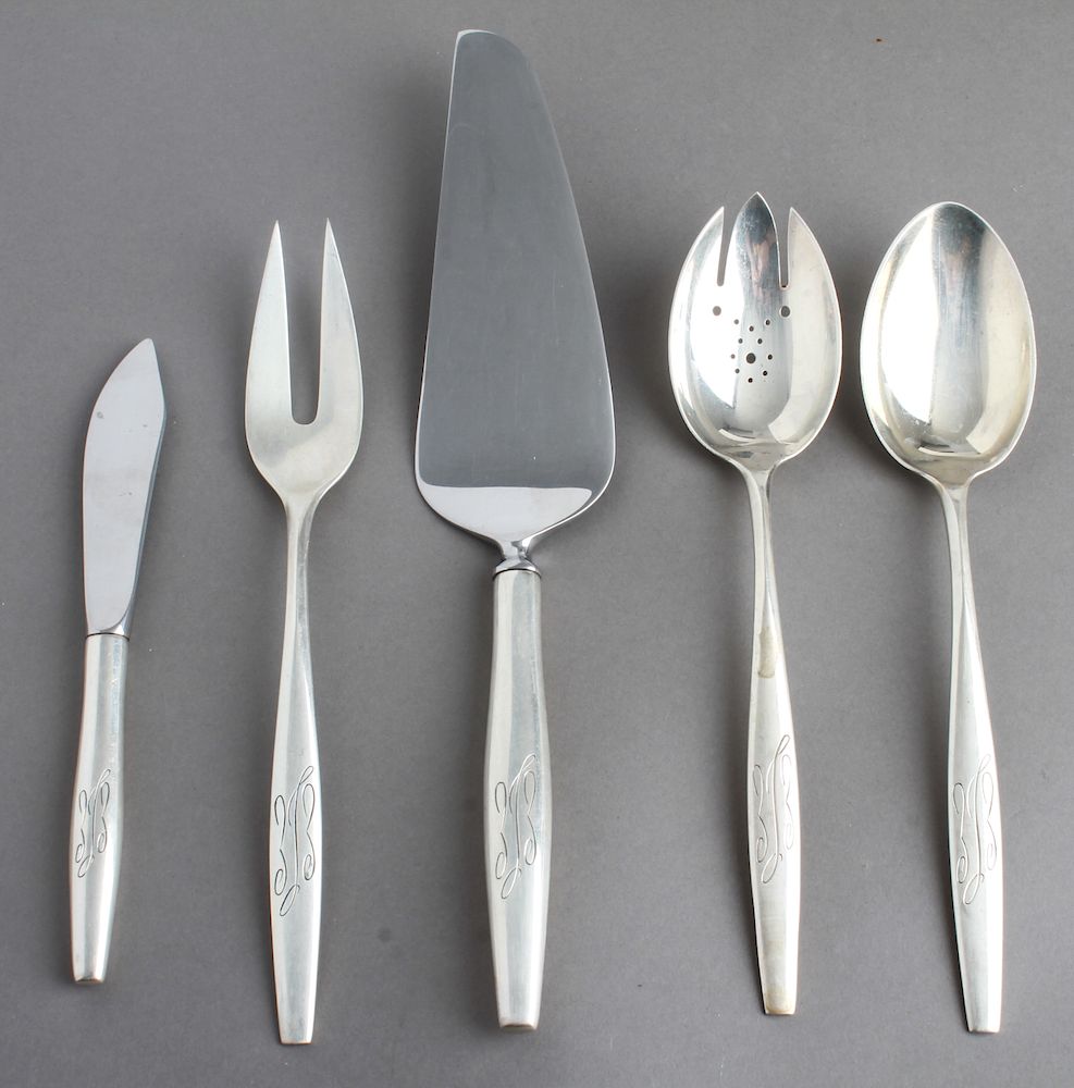 Appraisal: S Kirk Son Signet Silver Serving Utensils Group of five