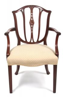 Appraisal: An English Open Armchair Height inches An English Open Armchair