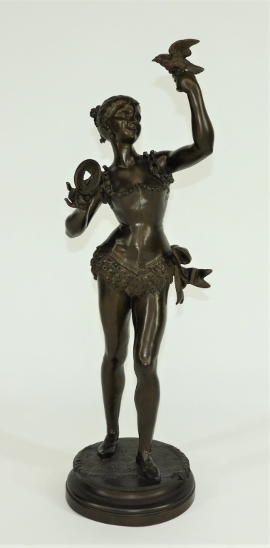 Appraisal: VINCENT FAURE DE BROSSE BRONZE SCULPTURE OF WOMAN France -