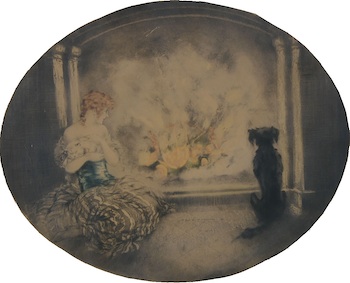 Appraisal: Louis Icart French - Cendrillon Cinderella etching with color blind