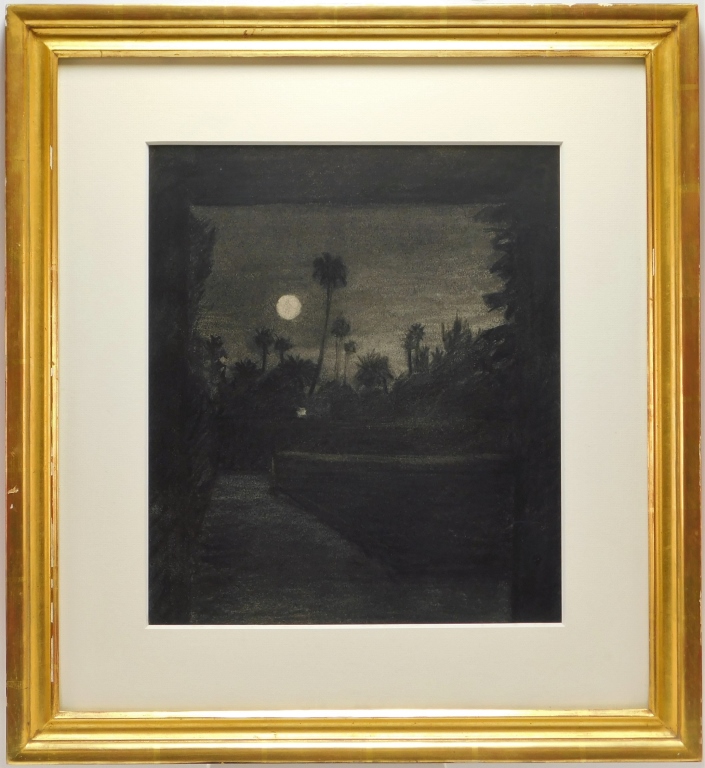 Appraisal: FLORIDA HIGHWAYMEN NOCTURNAL PASTEL DRAWING United States th Century Depicts