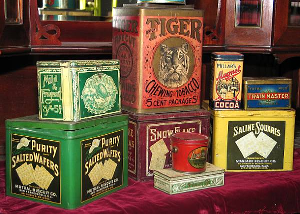 Appraisal: Country Store Advertising Tins An accumulation of various sized lithographed