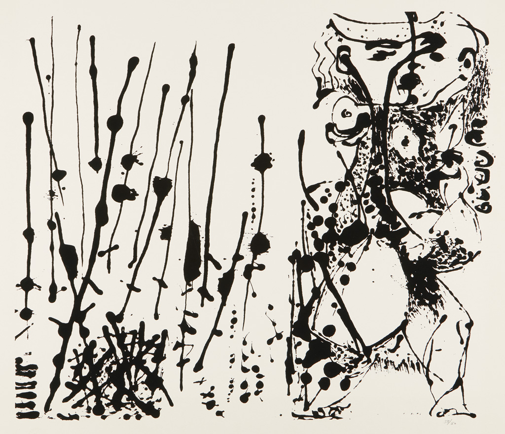 Appraisal: JACKSON POLLOCK Untitled Screenprint on Strathmore paper printed x mm