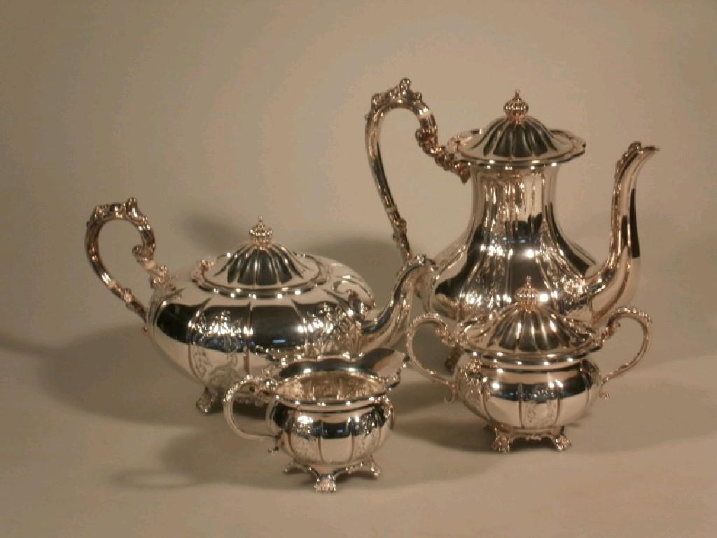 Appraisal: A Victorian style four piece tea and coffee set Birmingham