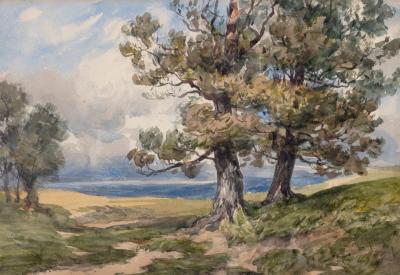 Appraisal: David Cox Jnr British - Landscape Study watercolour cm x