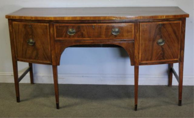 Appraisal: th Cent Mahogany Sheraton Style Sideboard From a Rye NY