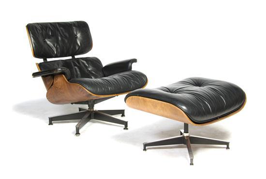 Appraisal: Lounge Chair and Ottoman Charles and Ray Eames th century