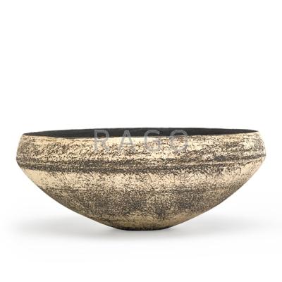 Appraisal: HANS COPER - Stoneware bowl with interior resist design manganese