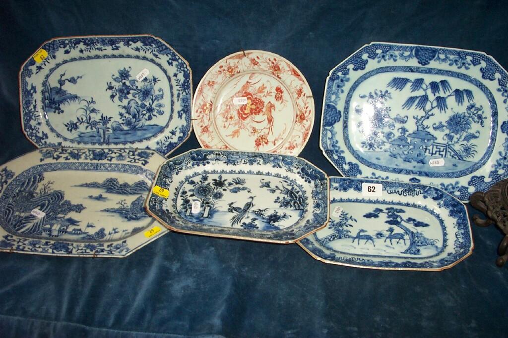 Appraisal: A collection of five various th century Chinese blue and