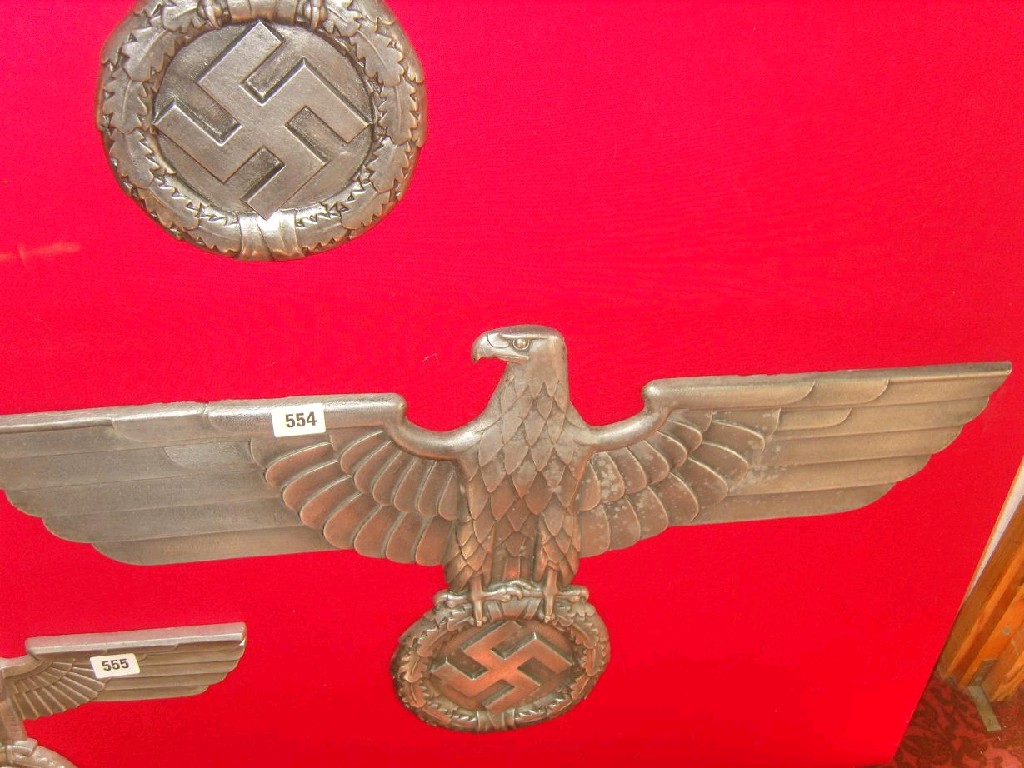 Appraisal: A WWII cast aluminium rd Reich locomotive eagle with outstretched