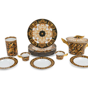 Appraisal: A Group of Versace Porcelain Barocco Tableware Manufactured by Rosenthal