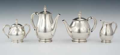 Appraisal: A Four-Piece Sterling Silver Tea and Coffee Service in Royal