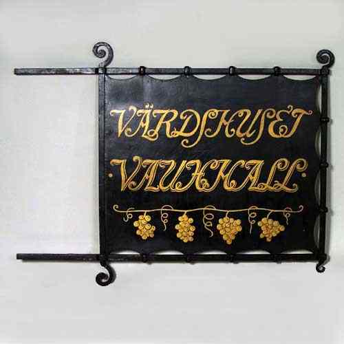 Appraisal: A Swedish Painted Iron Tavern Building Trade Sign circa having