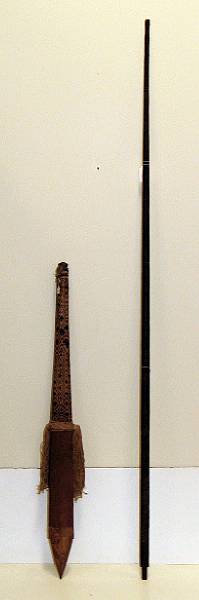 Appraisal: Two South American weapons A Kayapo war club and an