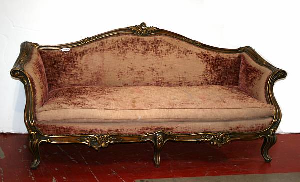 Appraisal: A Rococo Revival walnut sofa third quarter th century height