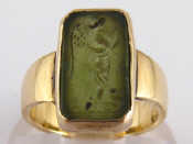 Appraisal: A yellow metal tests carat gold ring set with a