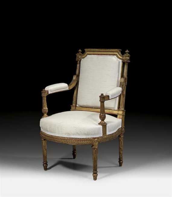 Appraisal: FAUTEUIL A LA REINE Louis XVI Paris th th century