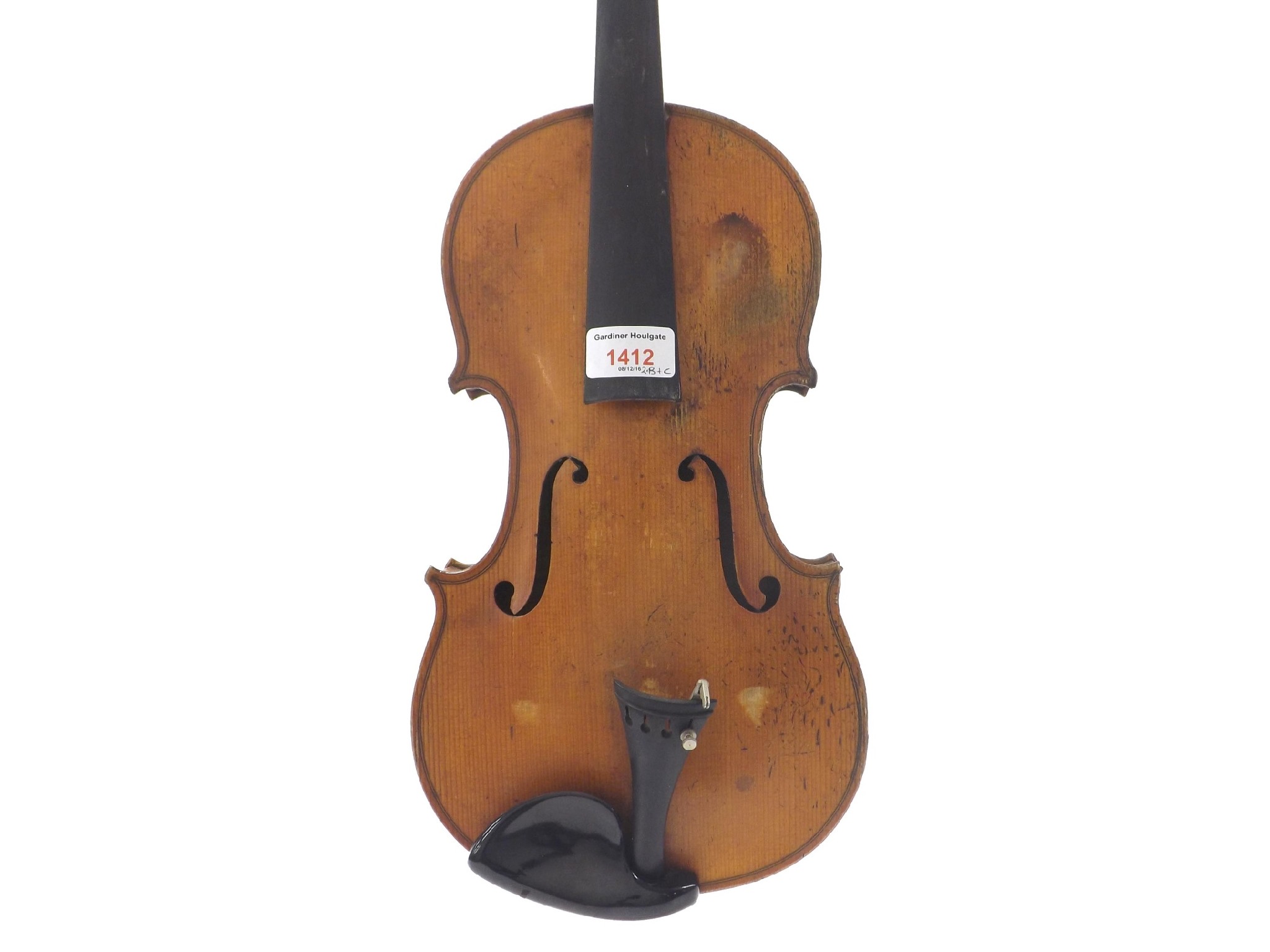 Appraisal: Hawkes Son concert violin labelled and dated cm two bows