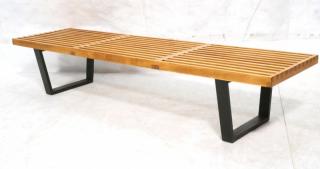 Appraisal: Herman Miller George Nelson Long Slat Bench Natu Herman Miller