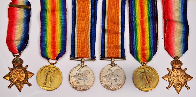 Appraisal: TWO SETS OF WW MEDALS comprising a War Medal a