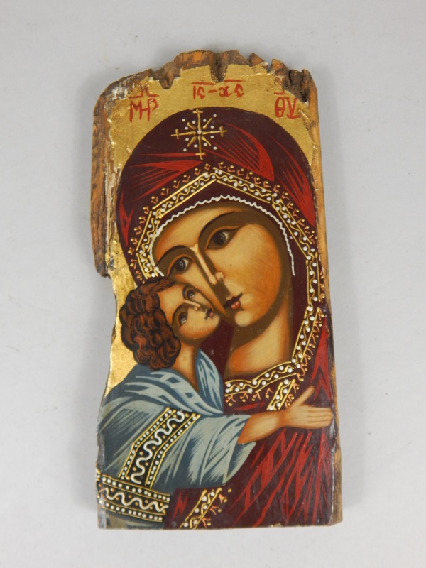 Appraisal: A modern Russian style icon painted with the Madonna and