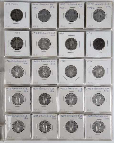 Appraisal: Standing Liberty Quarter Collection Description Includes coins from to Missing