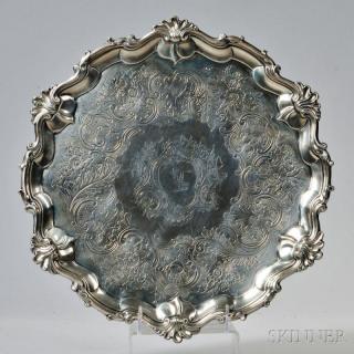 Appraisal: George II Sterling Silver Salver London - James Morison maker