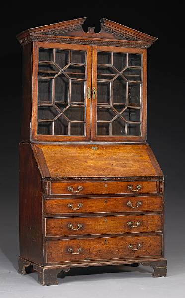 Appraisal: A George III mahogany secretary bookcase third quarter th century