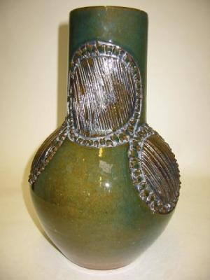 Appraisal: A POOLE ATLANTIS WARE VASE by Jennie Haigh of baluster