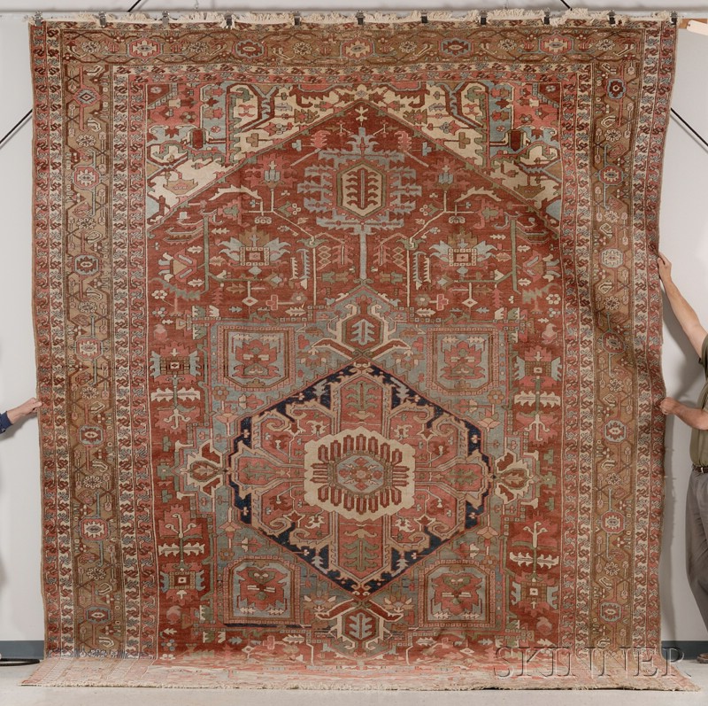 Appraisal: Serapi Carpet Northwest Persia last quarter th century small spots