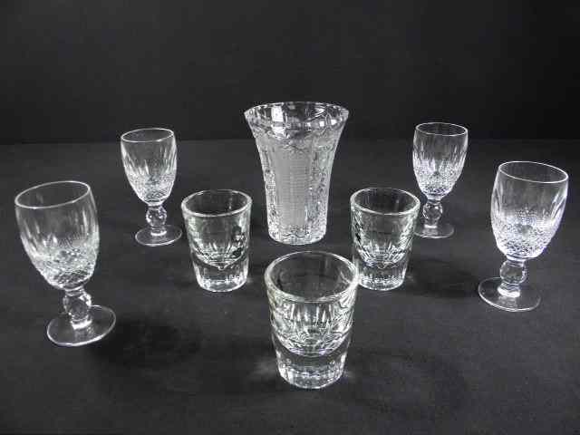 Appraisal: Group lot of assorted glass and cut crystal Includes four