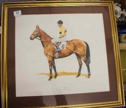 Appraisal: Framed and Mounted Print of Arkle with Jockey Pat Taaffe