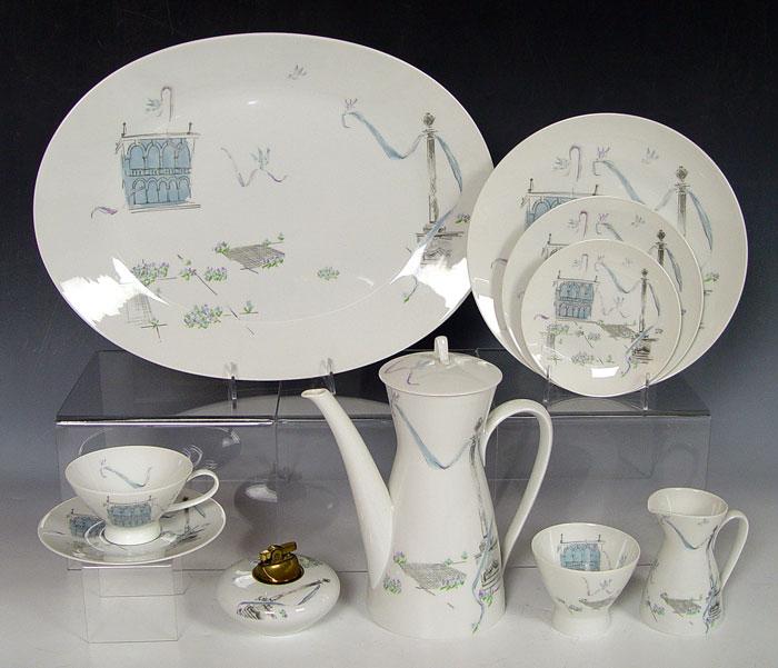 Appraisal: ROSENTHAL FINE CHINA DESIGNED BY INDUSTRIAL DESIGNER RAYMOND LOEWY In