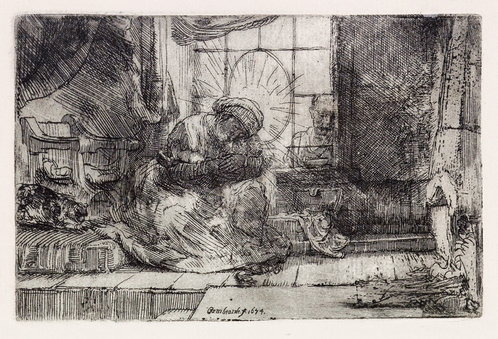 Appraisal: REMBRANDT VAN RIJN The Virgin and Child with Cat and