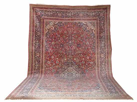 Appraisal: Antique Persian Kashan carpet circa ' '' x ' ''