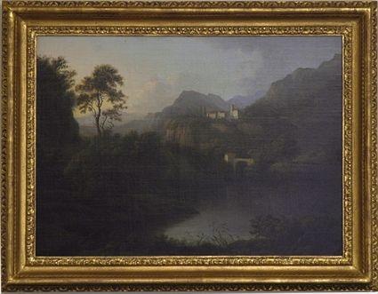 Appraisal: European School Landscape Oil on Canvas