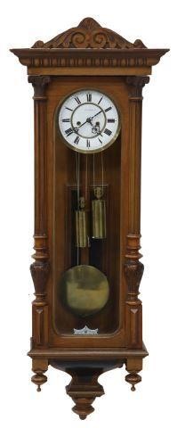 Appraisal: Continental regulator wall clock late th early th c walnut-finish