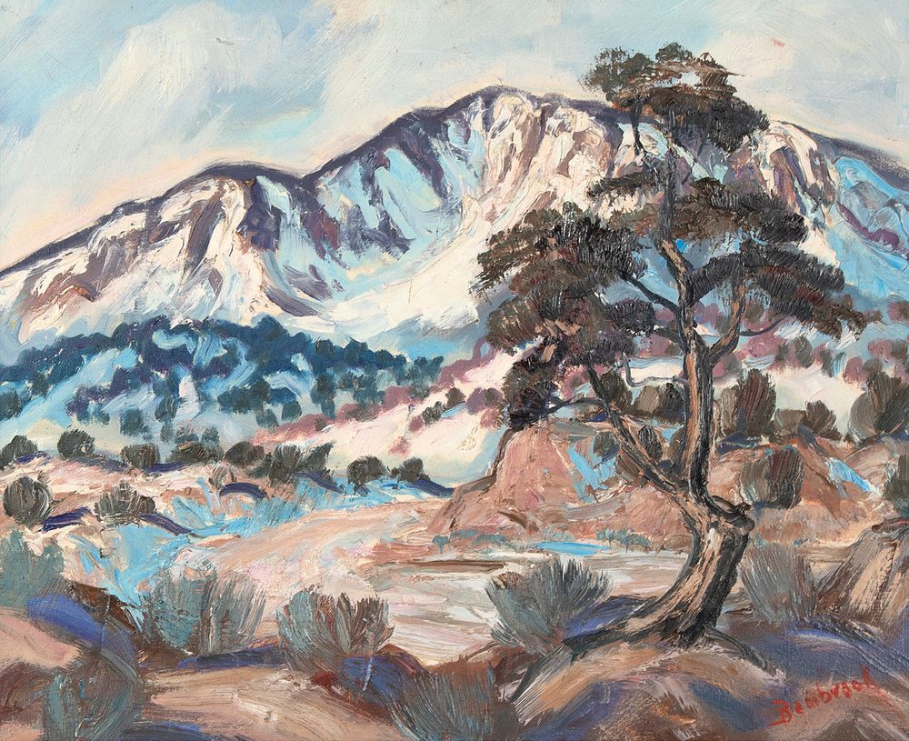 Appraisal: Walter Bambrook Untitled New Mexico Landscape in Winter Walter Bambrook