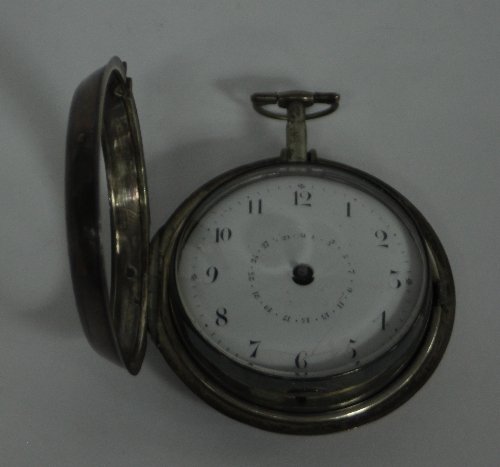 Appraisal: A George III pair cased pocket watch the silver case