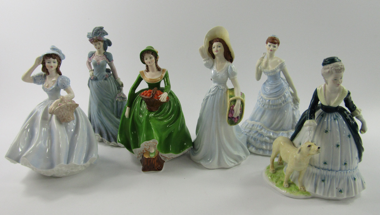 Appraisal: Six Coalport figures of Jayne Blenheim Park Abigail Christina Helen