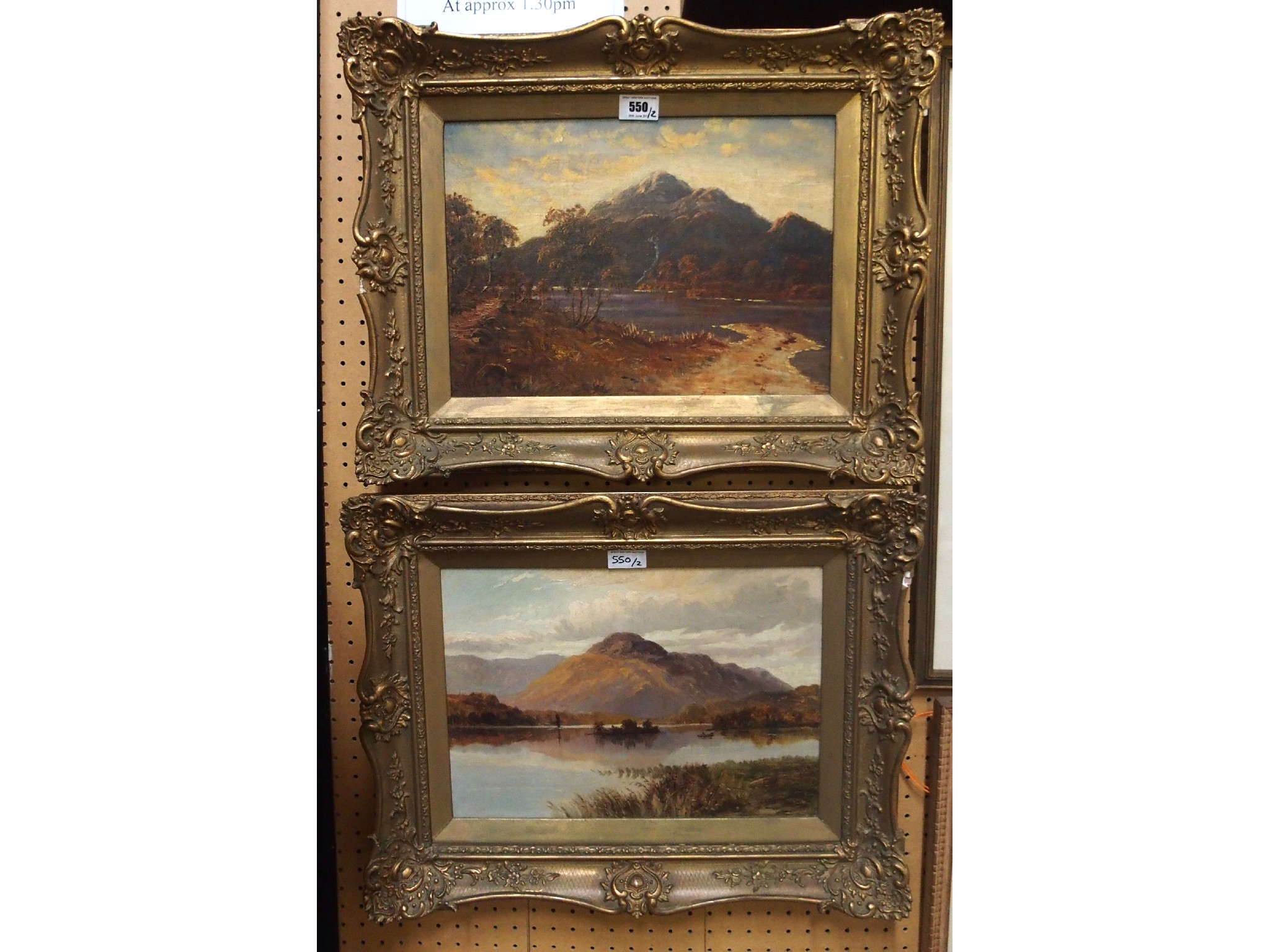 Appraisal: SCOTTISH SCHOOL th Century Loch scene and another by the