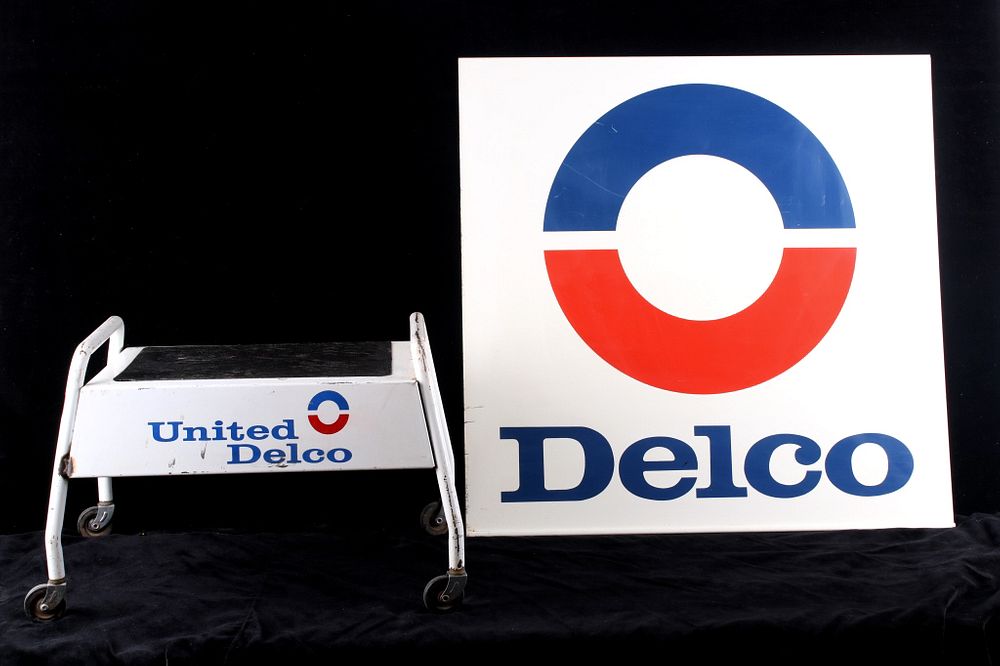 Appraisal: United Delco Sign and Roll Seat Step Stool Included in