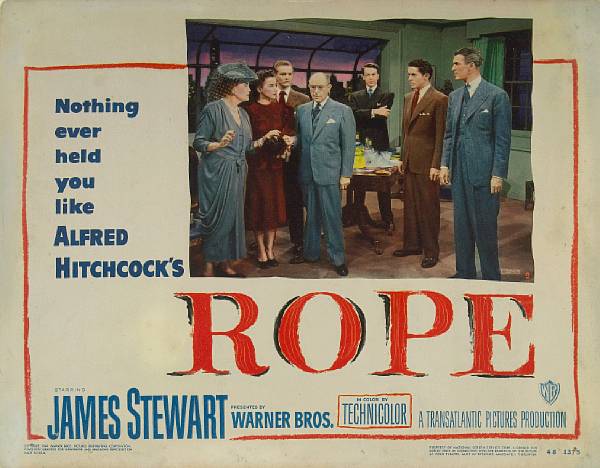 Appraisal: Rope Warner Bros lobby card condition C- mounted to cardboard