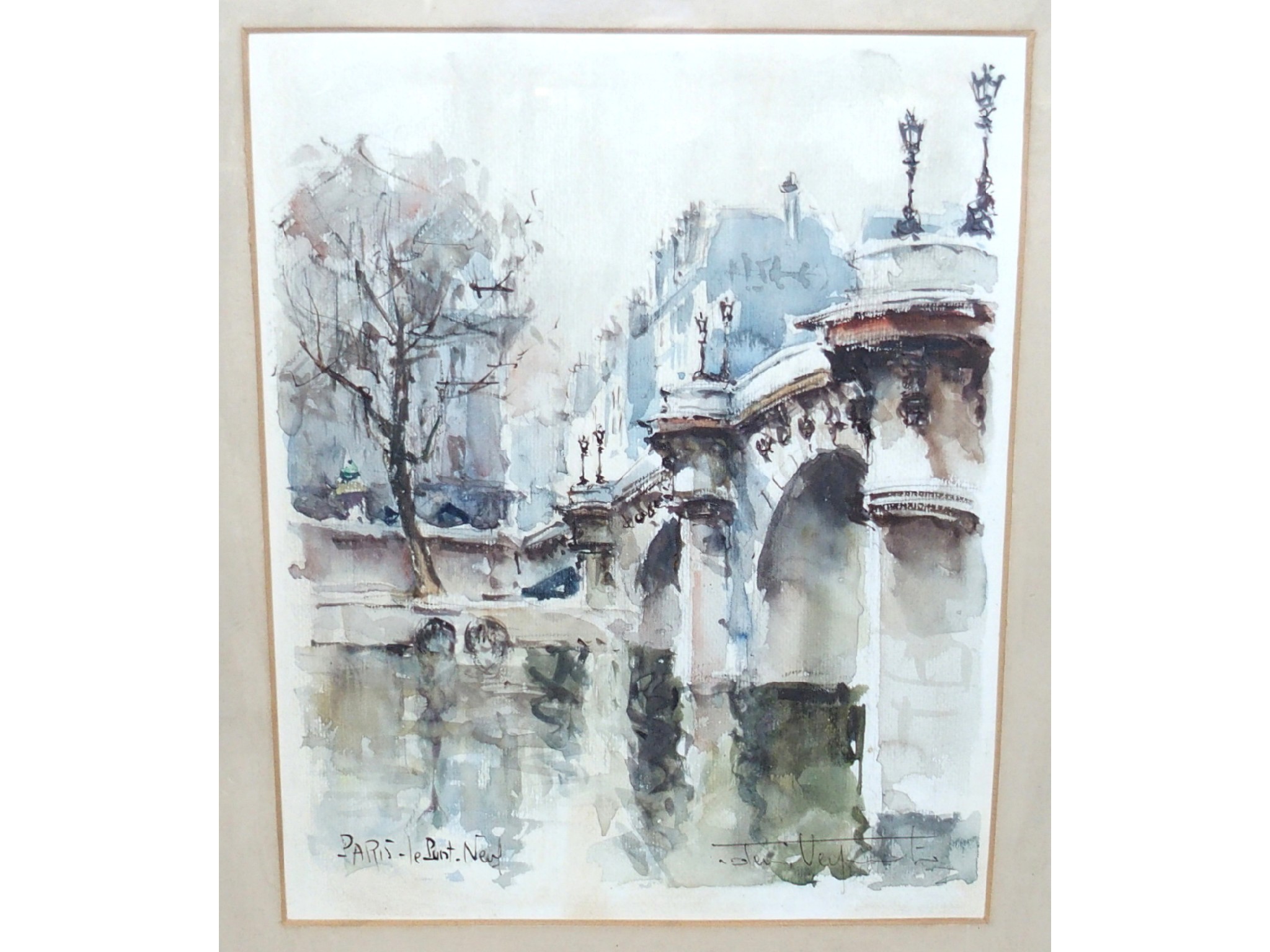 Appraisal: BRITISH SCHOOL th Century Paris - Le Pont Neuf indistinctly