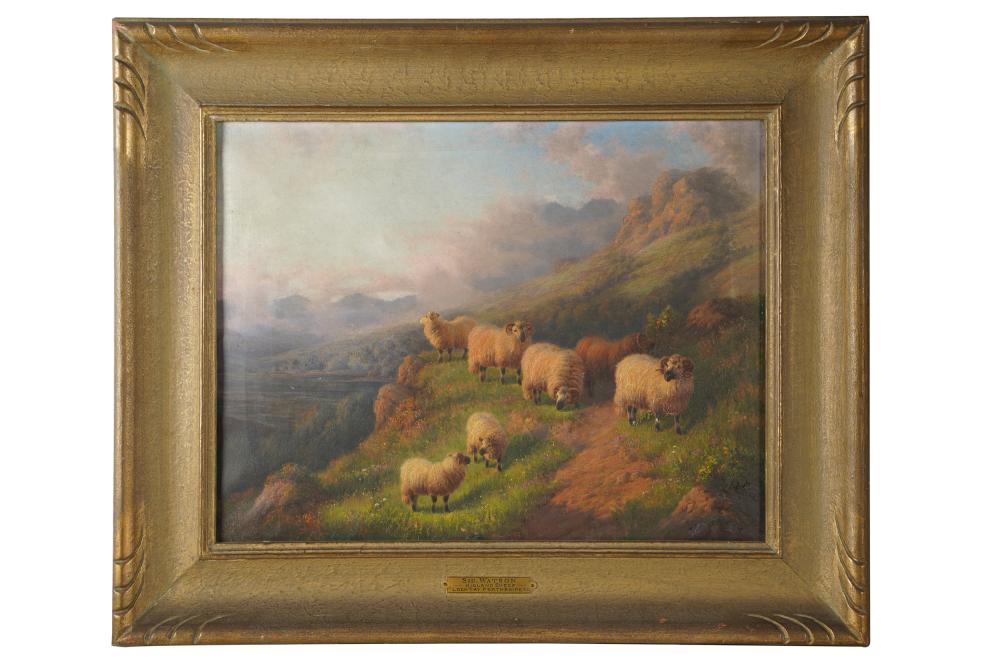 Appraisal: SID WATSON HIGLAND SIC SHEEP LOCH TAY PERTHSHIREoil on canvas