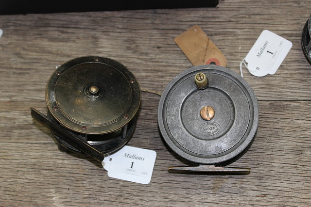 Appraisal: AN ALUMINIUM FISHING REEL stamped 'Turnbull maker Edinburgh' with ivorine