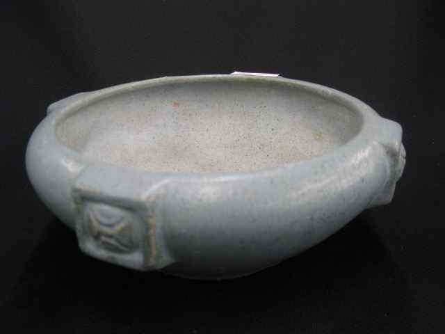 Appraisal: Arts Crafts Pottery Bowl squared stylizedfloral decorations '' diameter excellent