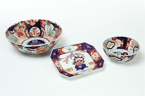 Appraisal: THREE PIECES OF IMARI Japan st quarter- th century Two