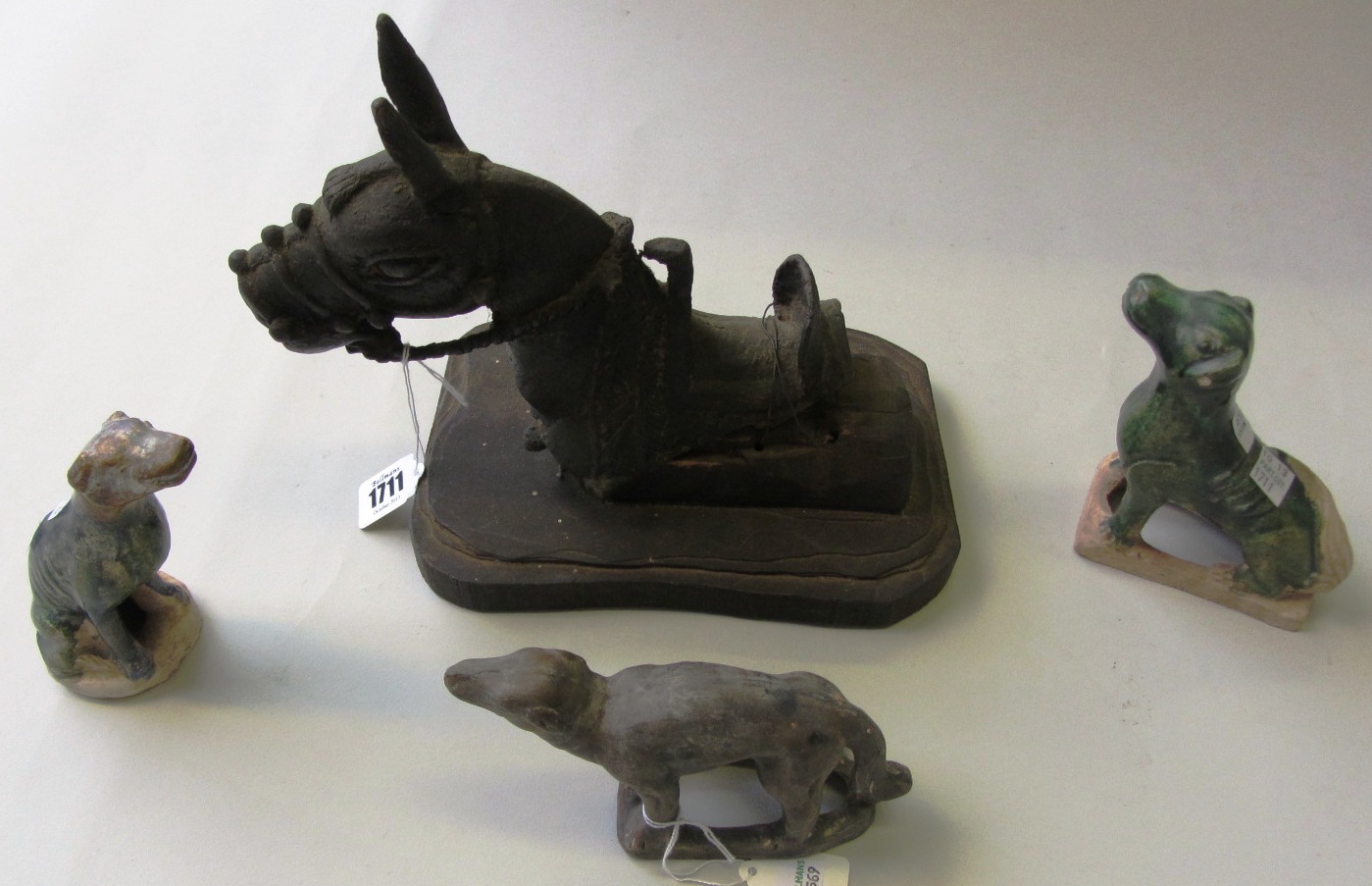 Appraisal: An unusual metal figure of a horses head mounted on